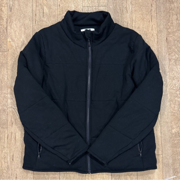 Free People Jackets & Blazers - Three Dots Quilted Step Hem Knit Women's Jacket Black Size Medium